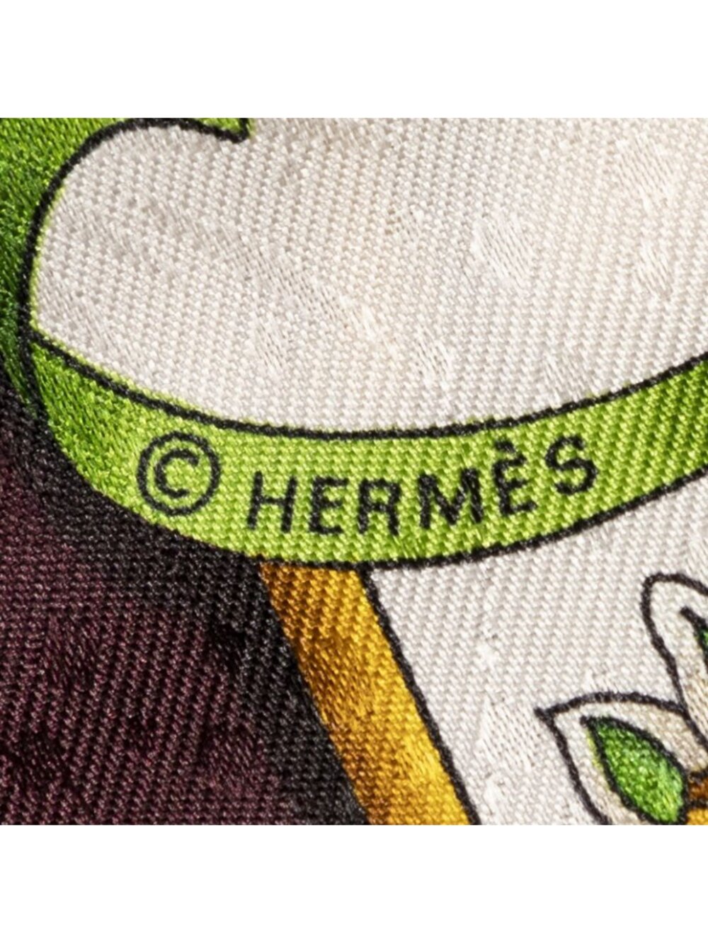 Hermes Scarf White 100% Jacquardsilk - Picture 4 of 5